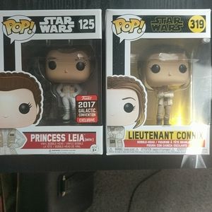 Star Wars Leia (Hoth)& Lieutenant Connix FUNKO POP
